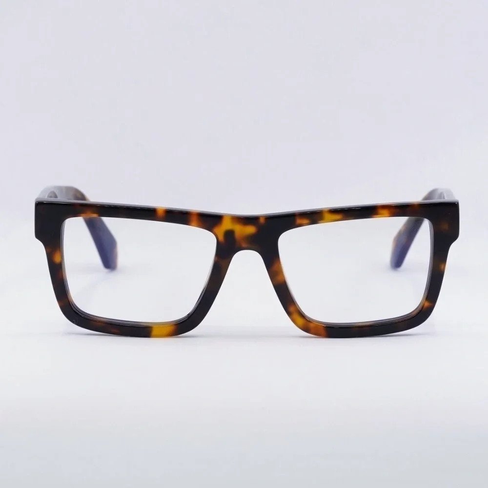 NWT Off-White Style 25 Havana Rectangle 54mm Eyeglasses